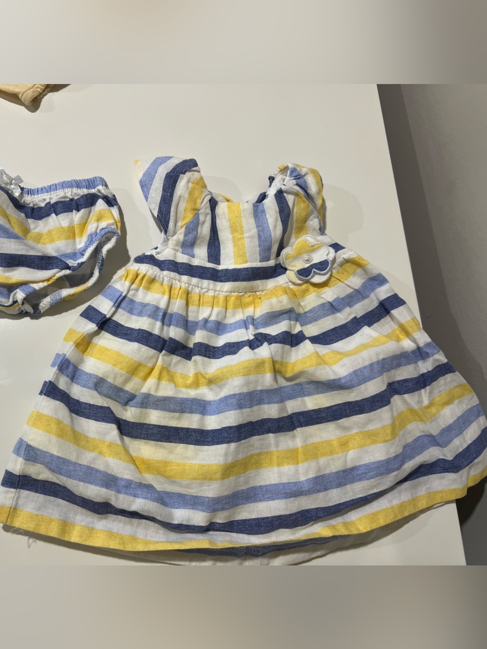 Mayoral Striped Yellow, Blue & White Skort Set